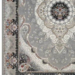 فرش 12 متری عالی مقام مدل سوگند نقره ای